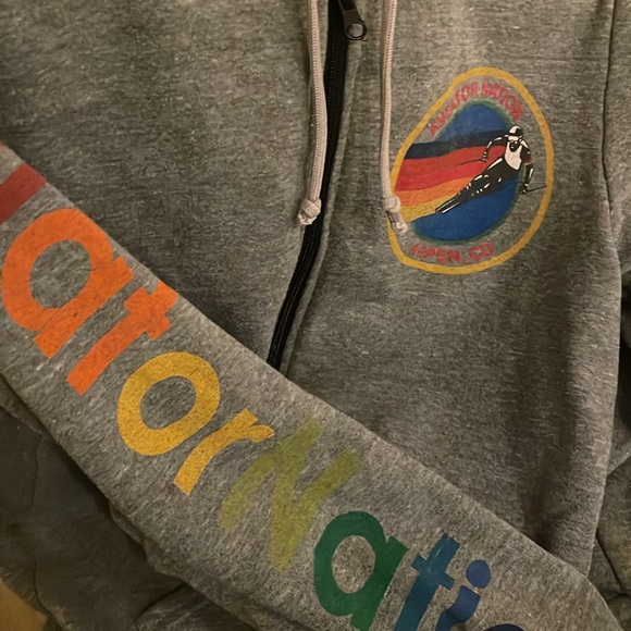 AVIATOR NATION Aspen HOODIE - HEATHER GREY size S unisex - Picture 5 of 5